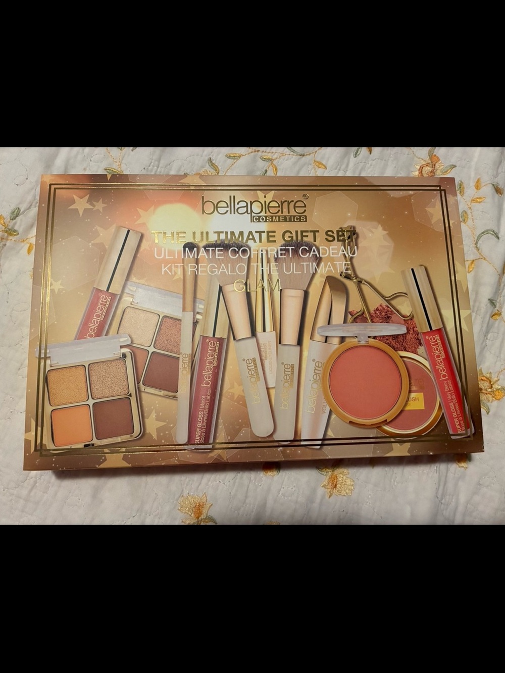 Bellapierre Ultimate Eyeshadow & Face Set — Peach & Gold Palette